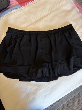 Aqua Green Black Swim Skirt